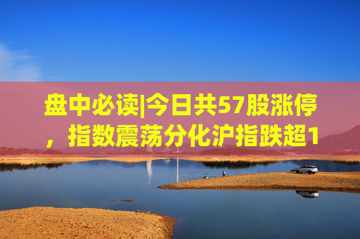 盘中必读|今日共57股涨停，指数震荡分化沪指跌超1%，医疗、国企改革概念逆势大涨