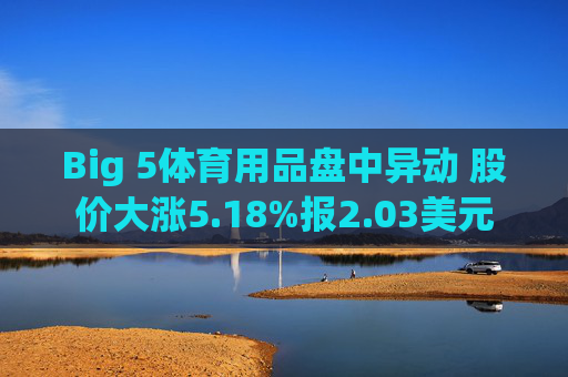 Big 5体育用品盘中异动 股价大涨5.18%报2.03美元