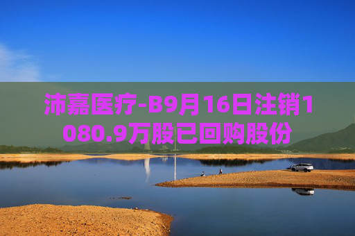 沛嘉医疗-B9月16日注销1080.9万股已回购股份