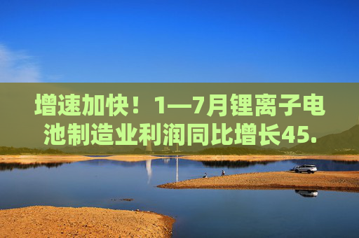 增速加快！1—7月锂离子电池制造业利润同比增长45.6%