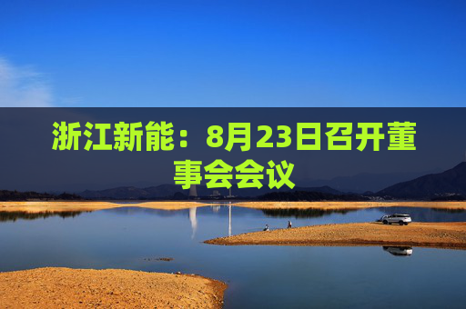 浙江新能：8月23日召开董事会会议