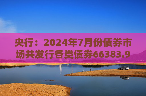 央行：2024年7月份债券市场共发行各类债券66383.9亿