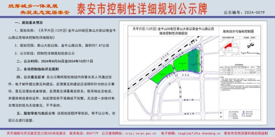 涉及批发市场、公园绿地和体育用地！泰安这两个片区发布规划