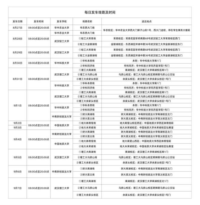 明日起，武汉天河机场校园直通车免费开通